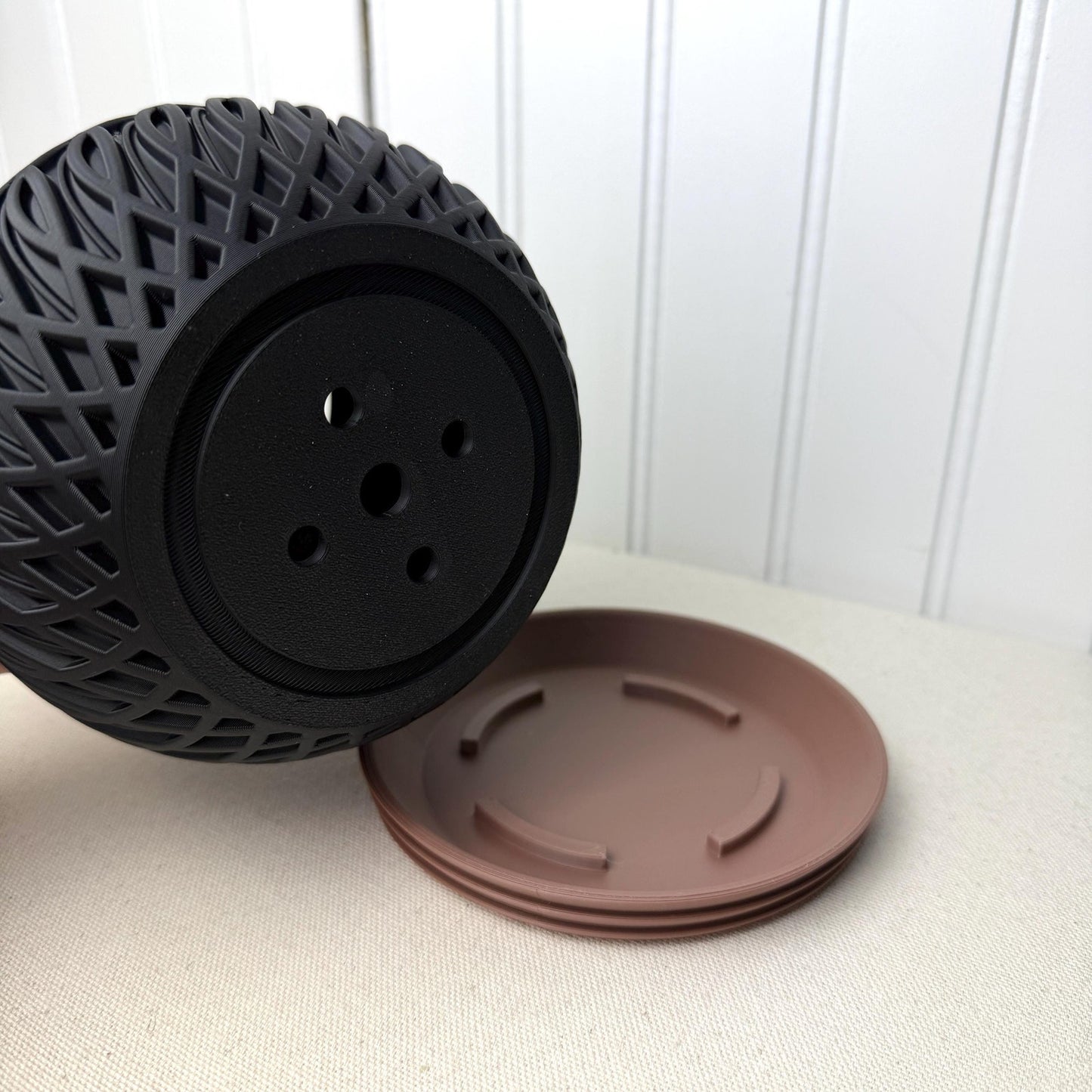 The Lumen Planter, Indoor Flower Pot, Tabletop Planter, Raised Pattern