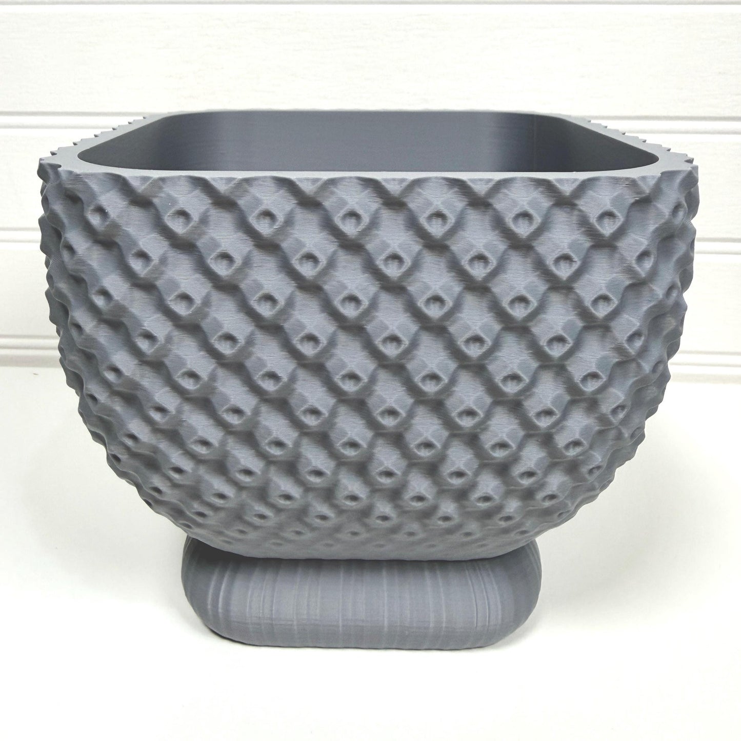 Connect Planter, Tabletop Indoor Flower Pot, Geometric Design, Textured Planter