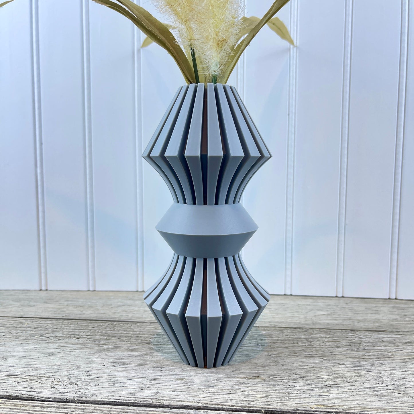 The Korin Vase, Flower Vase, Dried Flowers, Architectural, 7”