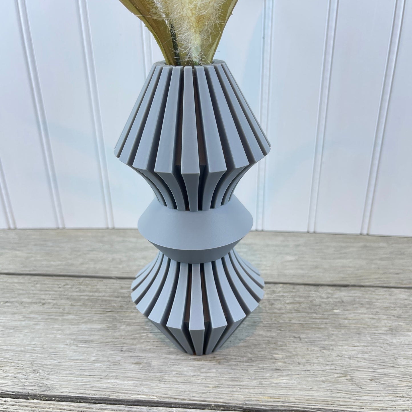 The Korin Vase, Flower Vase, Dried Flowers, Architectural, 7”