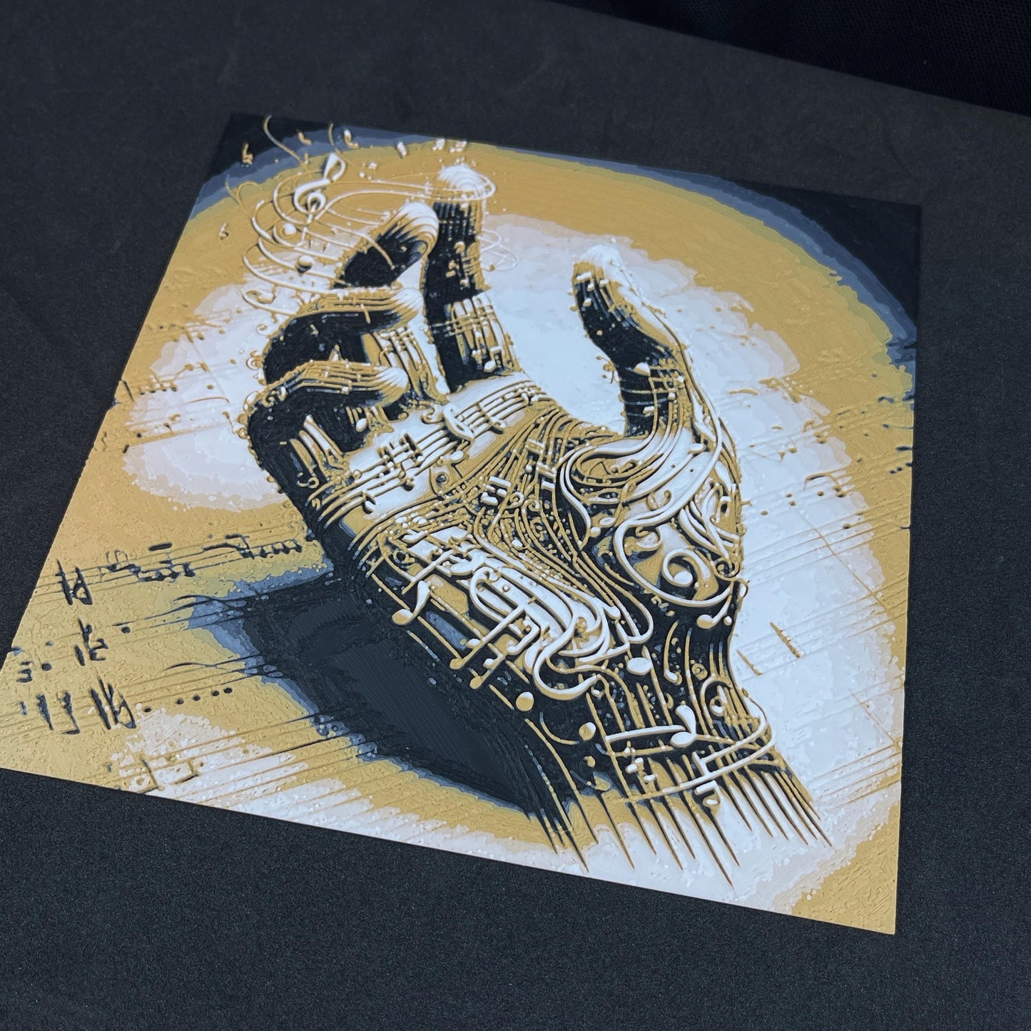Music Hand Wall Art, Musician Art, Music Lover,  Wall Art, Textured Art