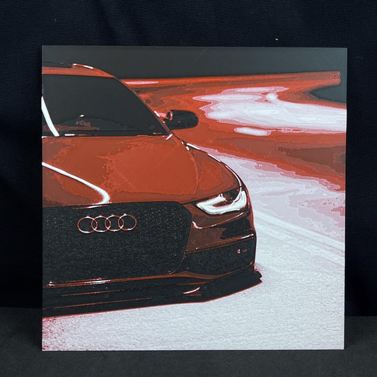 Audi S4 Wall Art, Hueforge Art Print,  Wall Art, Textured Art
