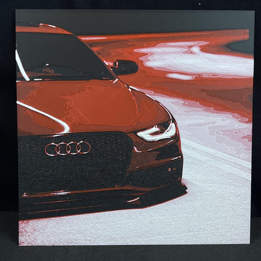 Audi S4 Wall Art, Hueforge Art Print,  Wall Art, Textured Art