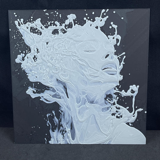 Woman Face Wall Art, Liquid Face Art, Abstract Woman Face