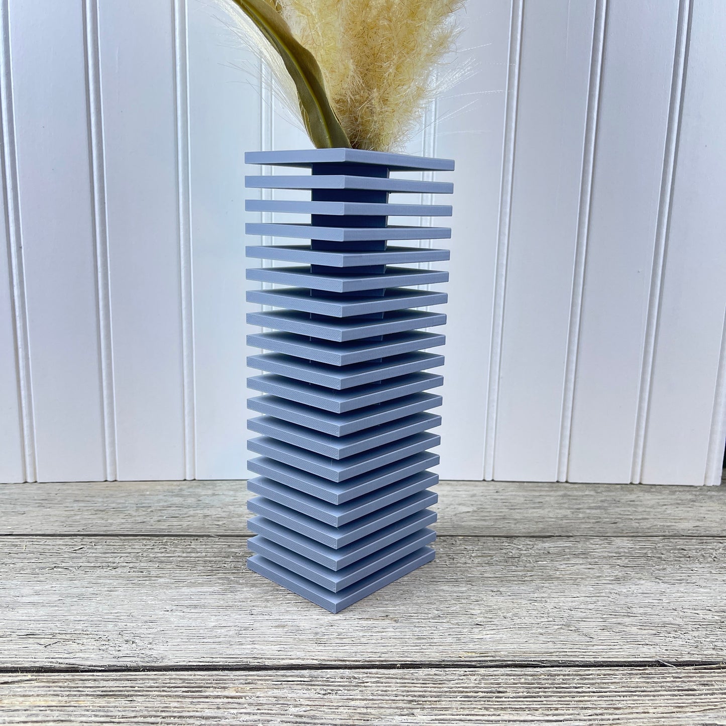 Unique Stacked Vase, The Nado Vase, Flower Vase, Wavy Design, Dried Flowers, Modern Home Decor, 8”, Eco-Friendly