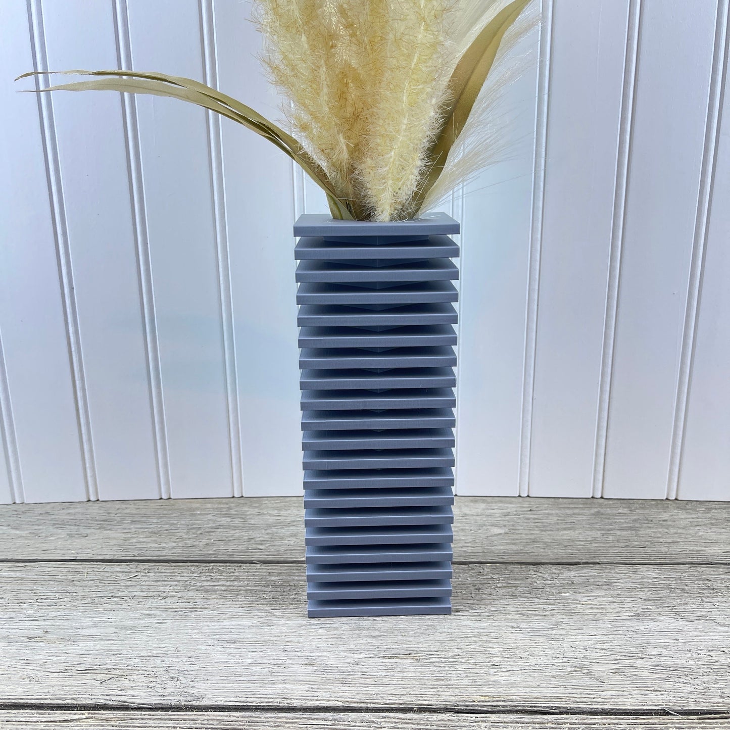 Unique Stacked Vase, The Nado Vase, Flower Vase, Wavy Design, Dried Flowers, Modern Home Decor, 8”, Eco-Friendly