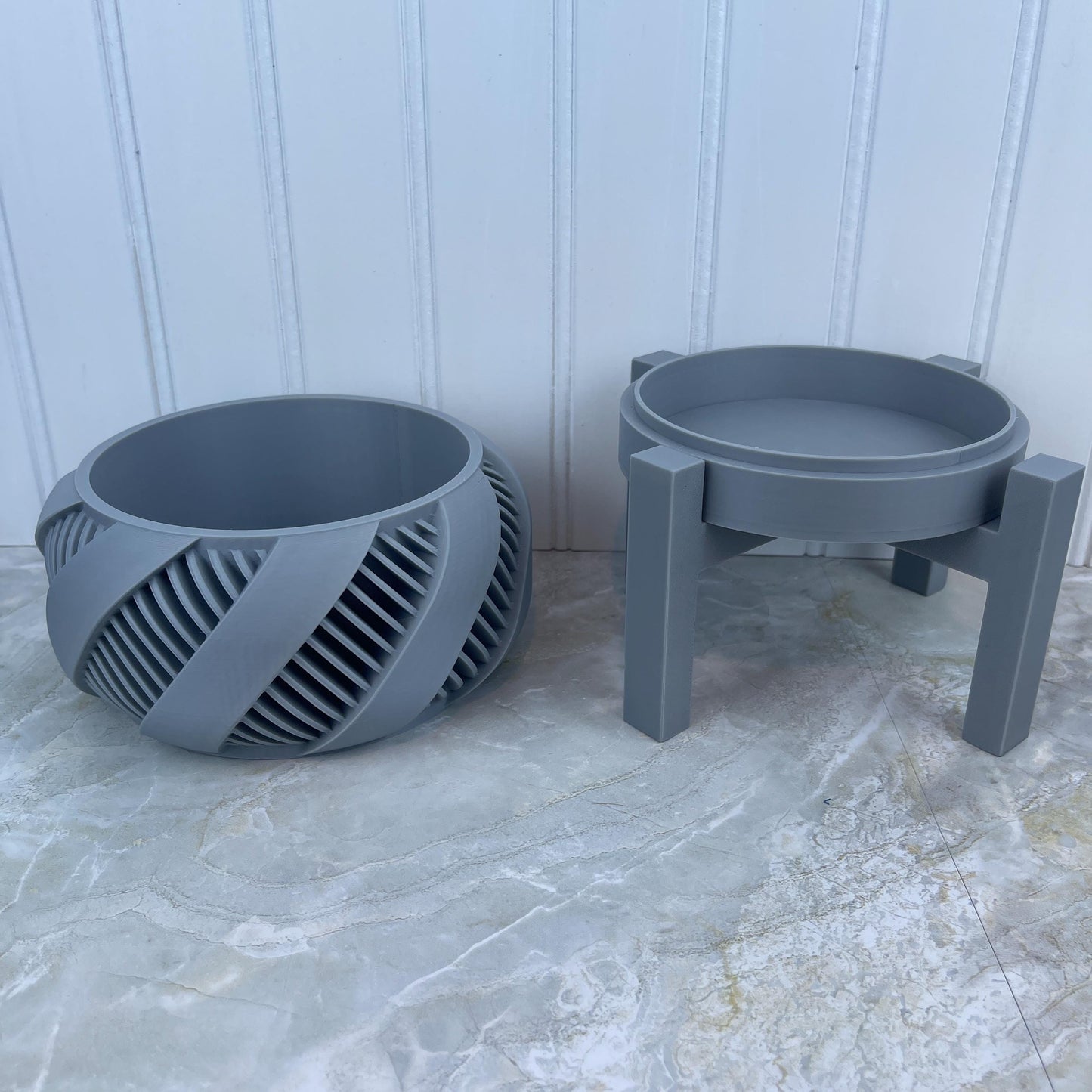 Indoor Flower Pot, The Brimo Planter with Drainage Holes, Saucer and Stand,  Planter, Modern Home Decor, Ecofriendly