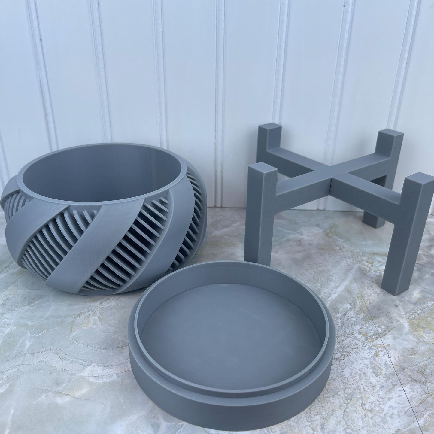 Indoor Flower Pot, The Brimo Planter with Drainage Holes, Saucer and Stand,  Planter, Modern Home Decor, Ecofriendly