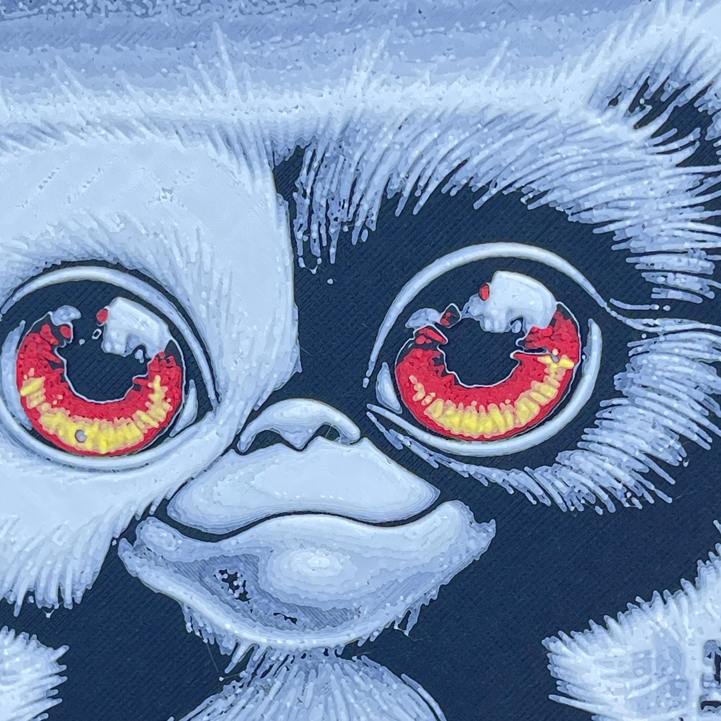 Gremlin Wall Art,  Wall, Gizmo, 80s Nostalgia, Classic 80s Movie, Textured Art, Hueforge Art