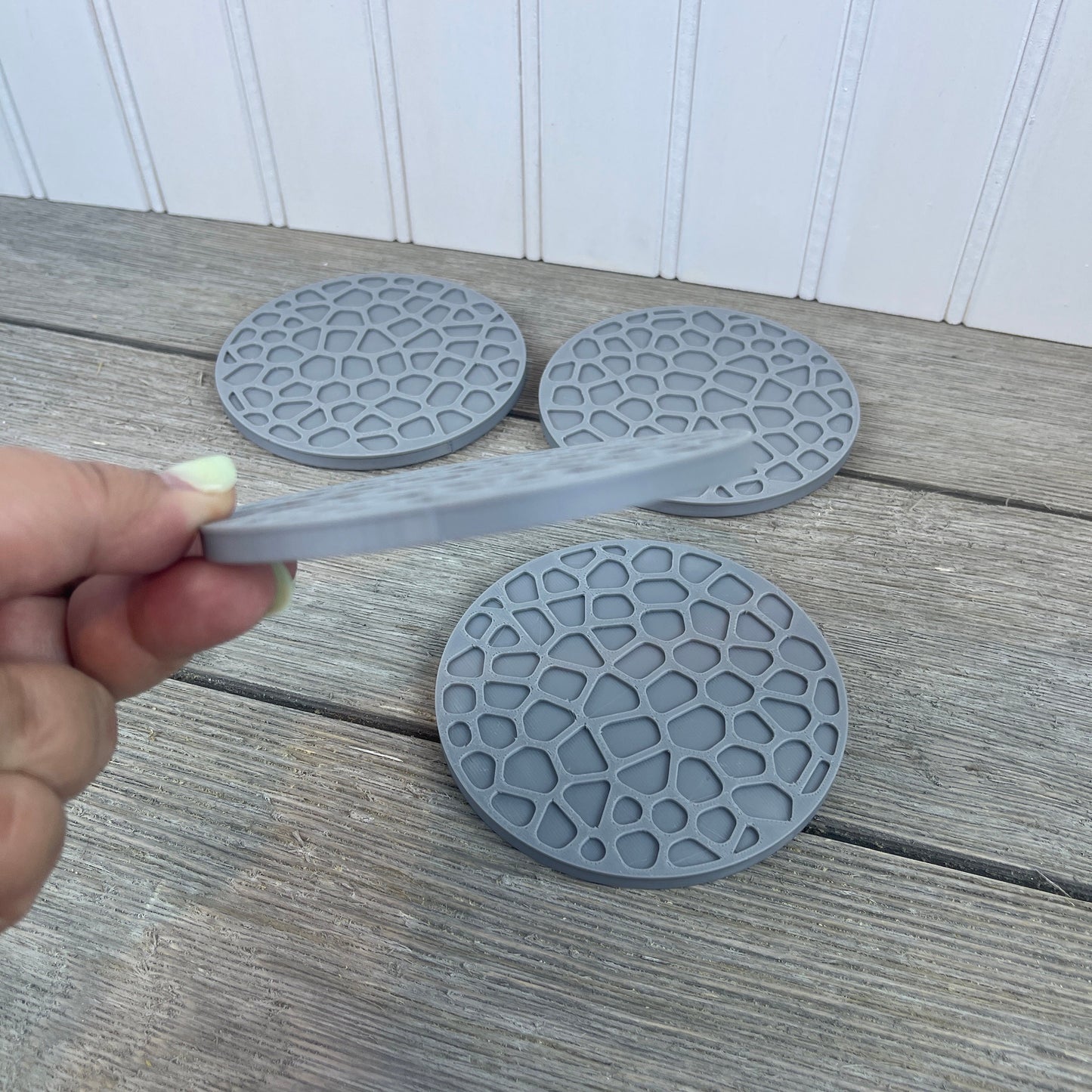 Voronoi Coaster Set, Drink Coasters, Set of 4, Modern Coaster Set