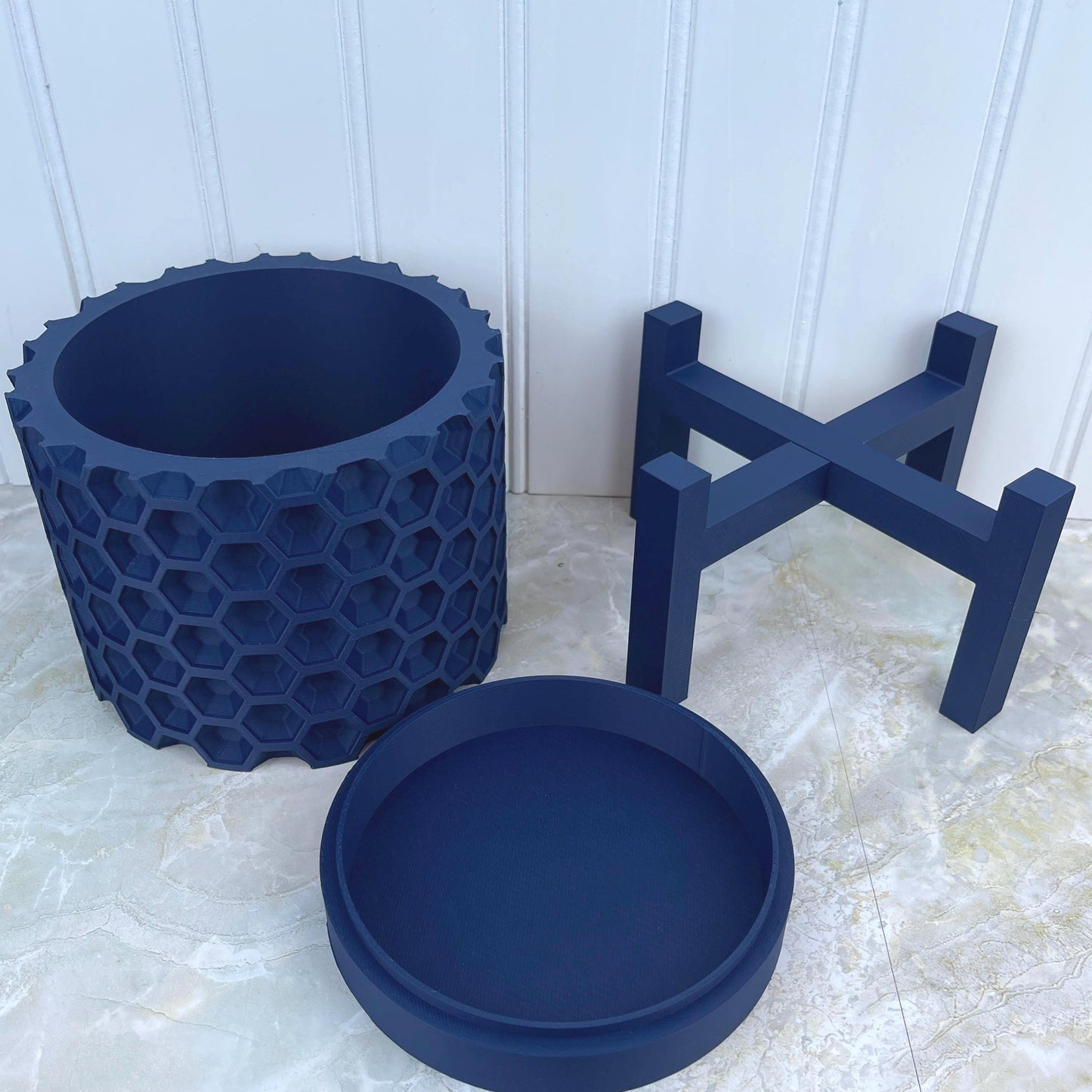 Modern Indoor Flower Pot, The Armos Planter Pot with Drainage Tray & Stand,  Planter, Modern Unique Home Decor