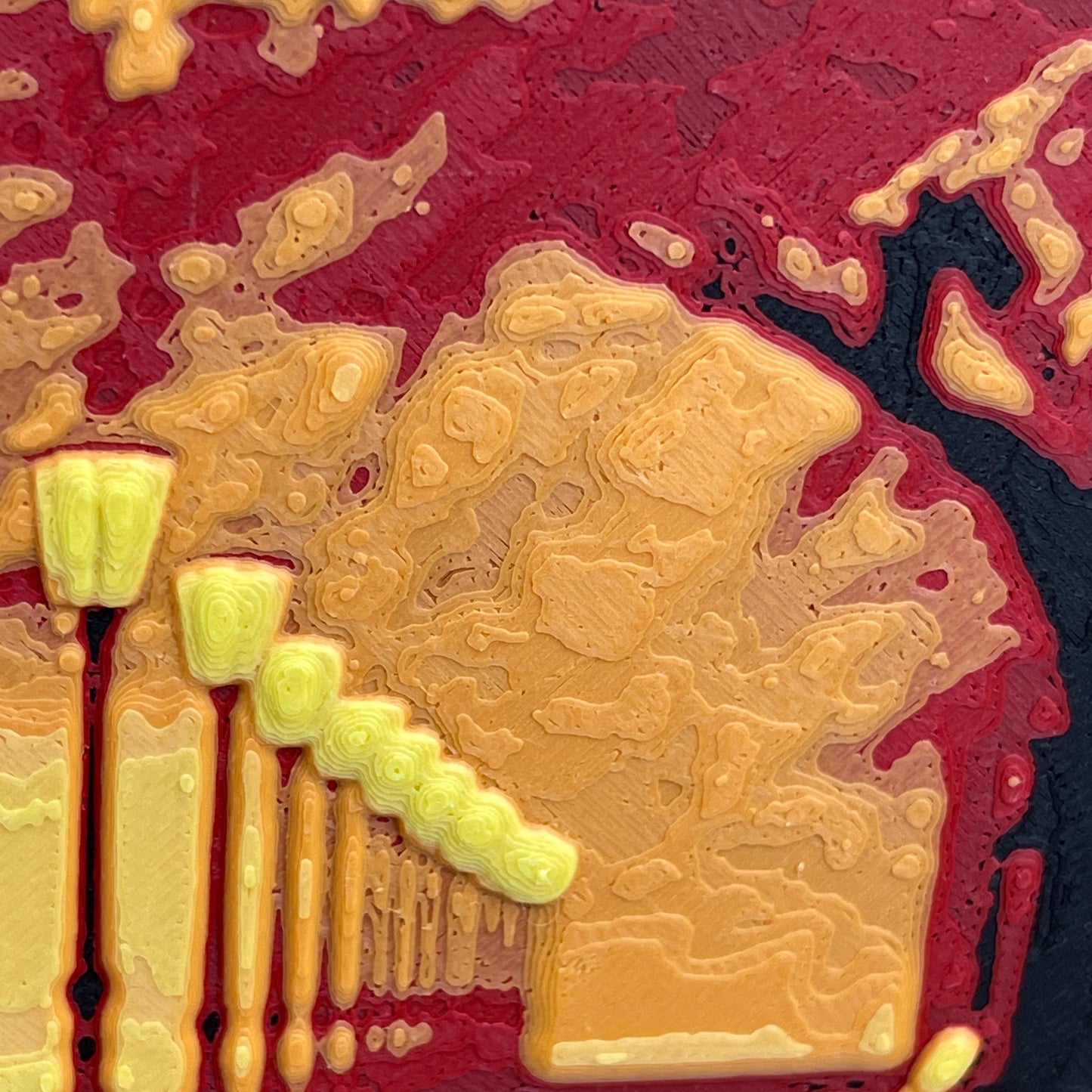 Autumnal Fall Wall Art,  Wall, Park Bench, Street Lamps in Autumn, Cozy Fall Vibes, Textured Art, Hueforge Art