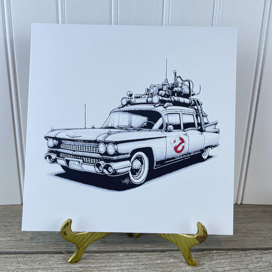 Ecto-1 Wall Art, Ghostbusters Ectomobile Art, 3D Printed Wall Art, Hueforge Art Print, Textured Art