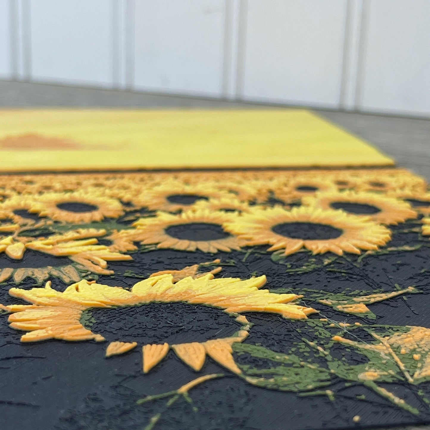 Sunflower  Wall Art, Field of Sunflowers, Textured Art