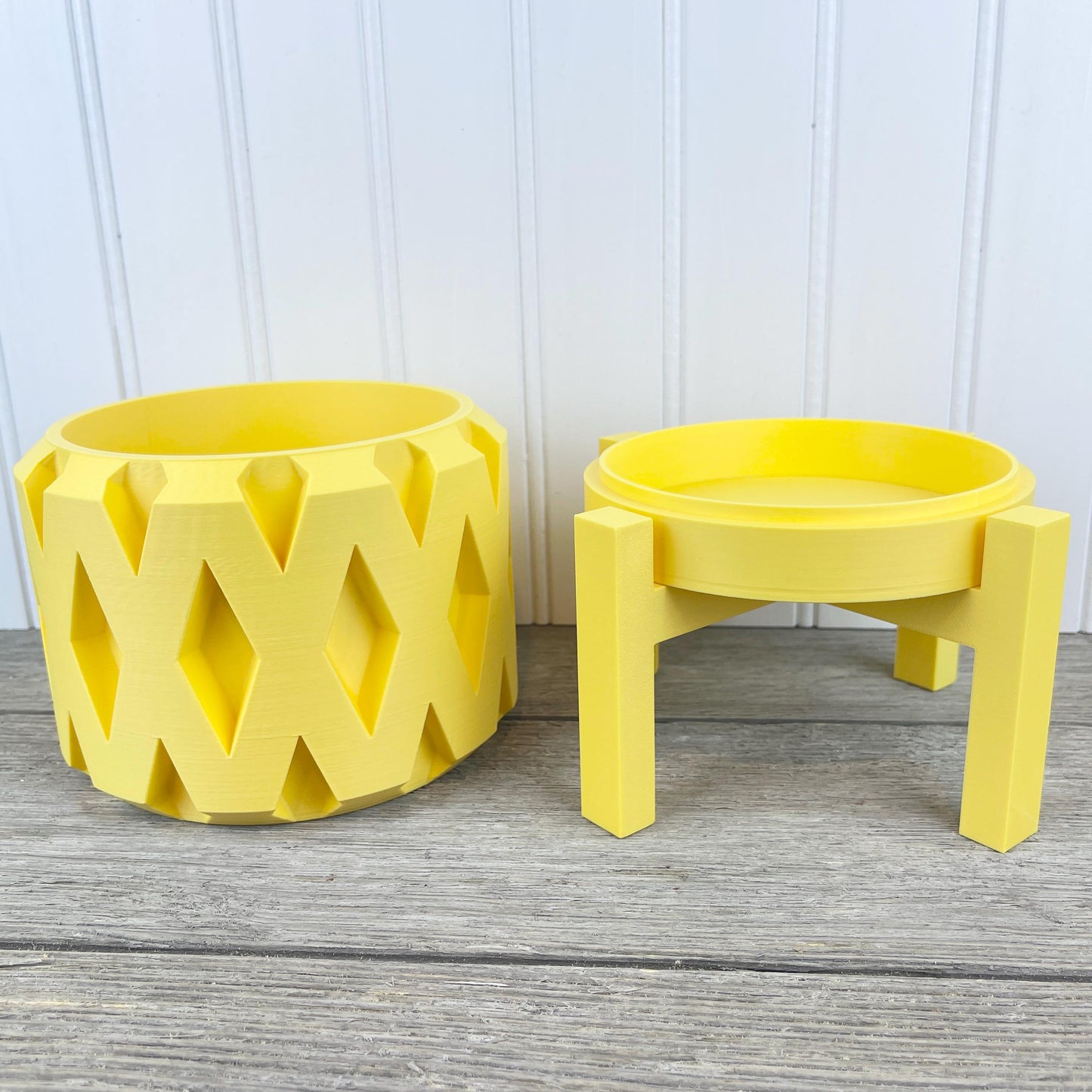 Unique Modern Indoor Flower Pot, Rano Planter Pot, Houseplants, Indoor Planter w/ Drainage Hole and Drip Tray, , Ecofriendly