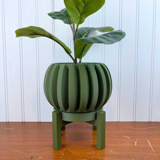 Modern Unique Indoor Flower Pot, Jone Planter Pot, Houseplants, Indoor Planter w/ Drainage Hole and Drip Tray, , Ecofriendly