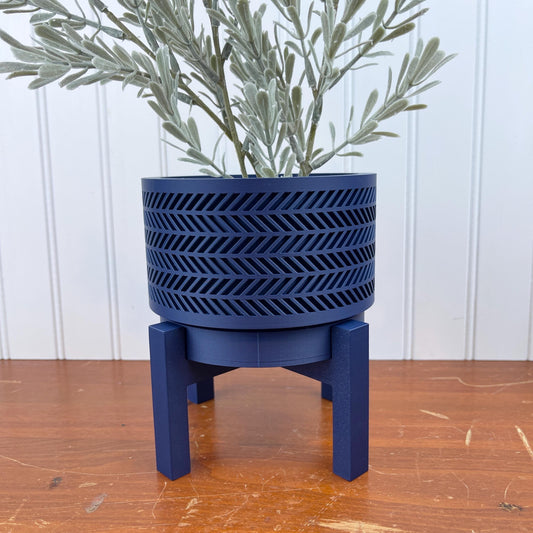 Modern Indoor Planter Pot, The Quen Planter, Drainage Hole and Stand, Flower Pot, Succulent Cactus, Eco-friendly, Multiple Colors