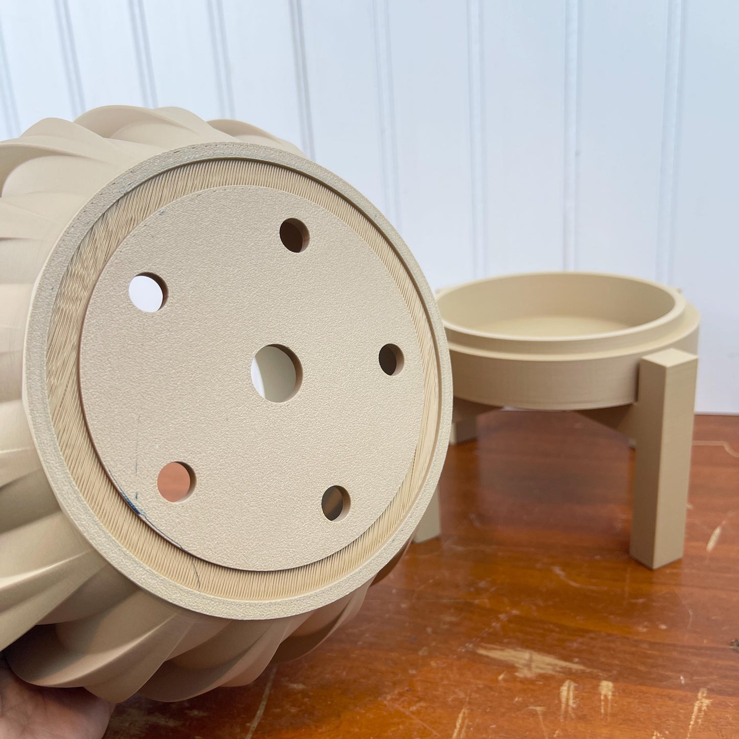 Unique Modern Indoor Flower Pot, Halden Planter Pot, Houseplants, Indoor Planter w/ Drainage Hole and Drip Tray, , Ecofriendly