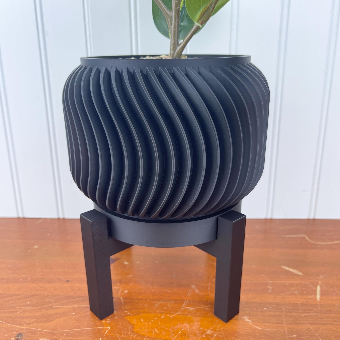 Unique Modern Indoor Flower Pot, Vilex Planter Pot,  Indoor Planter w/ Drainage Hole and Drip Tray, Houseplants, Ecofriendly