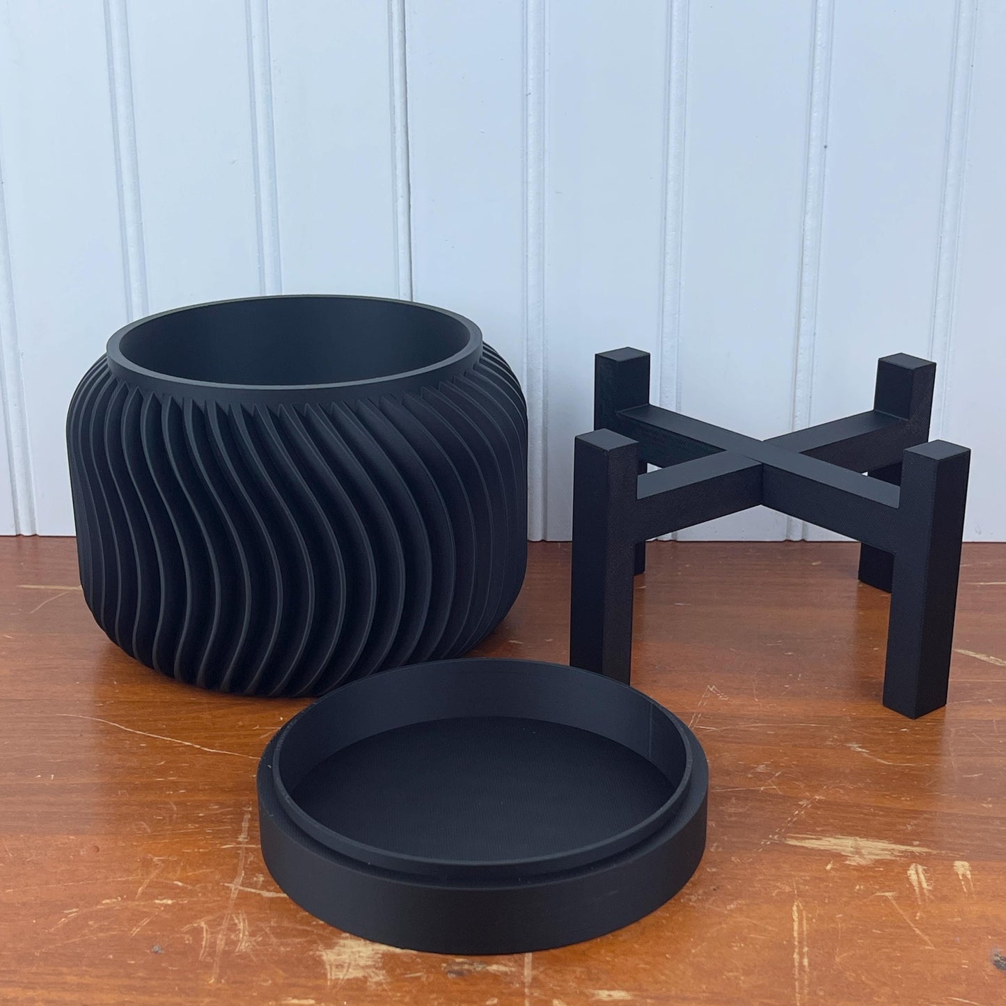 Unique Modern Indoor Flower Pot, Vilex Planter Pot,  Indoor Planter w/ Drainage Hole and Drip Tray, Houseplants, Ecofriendly