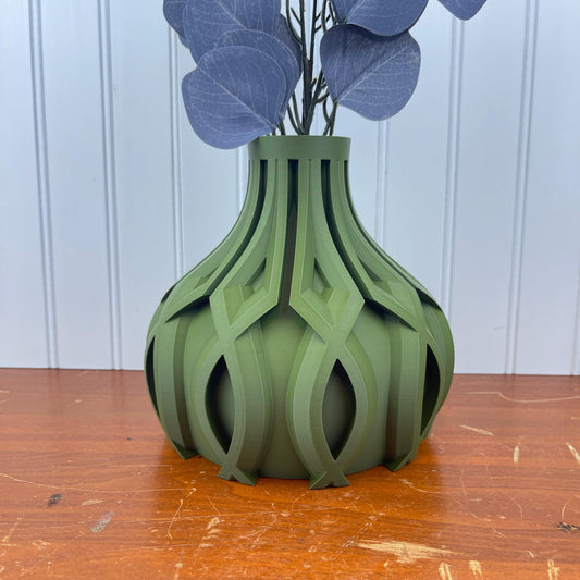Flower Vase, The Linse Short Vase, Modern Minimalist, Unique Vase, 6.75”
