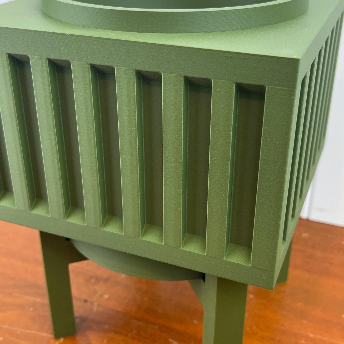 Modern Unique Indoor Flower Pot, Larix Planter Pot, Houseplants, Indoor Planter w/ Drainage Hole and Drip Tray, , Ecofriendly