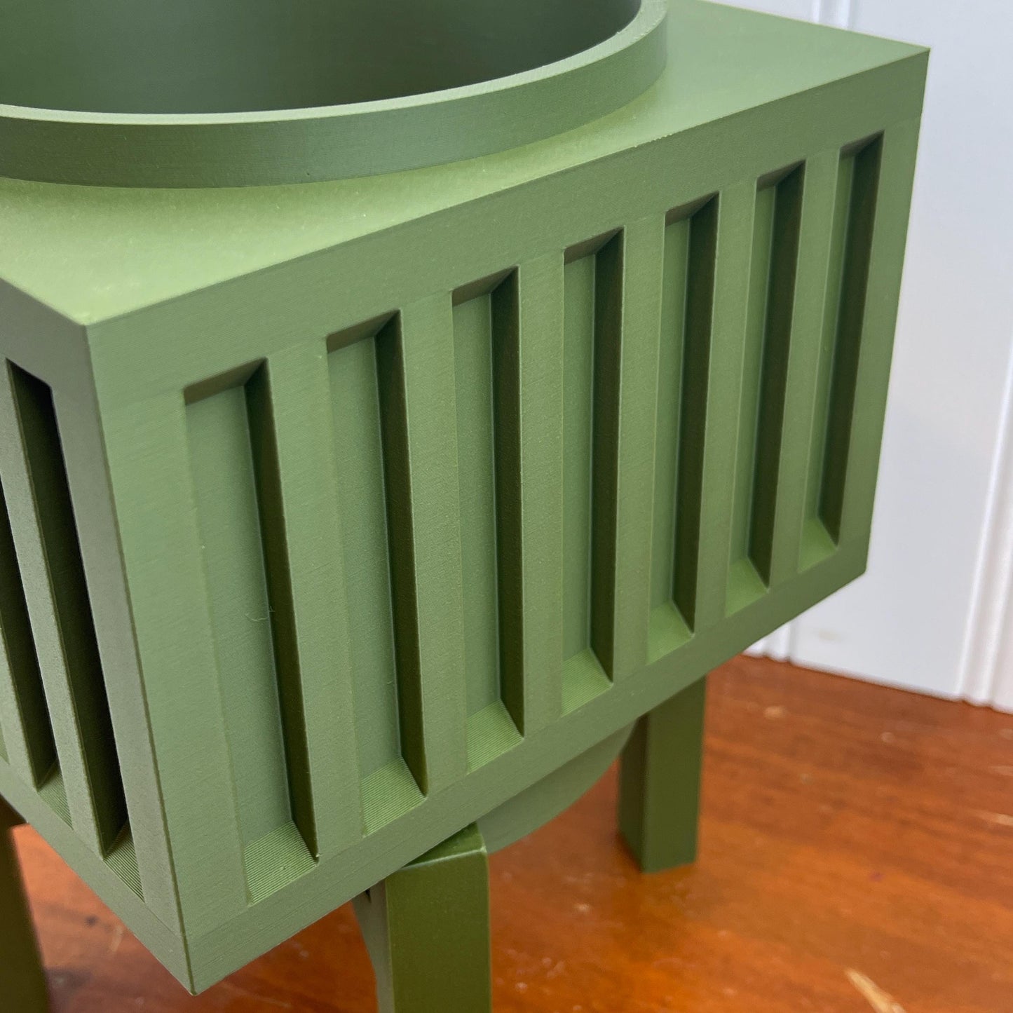 Modern Unique Indoor Flower Pot, Larix Planter Pot, Houseplants, Indoor Planter w/ Drainage Hole and Drip Tray, , Ecofriendly