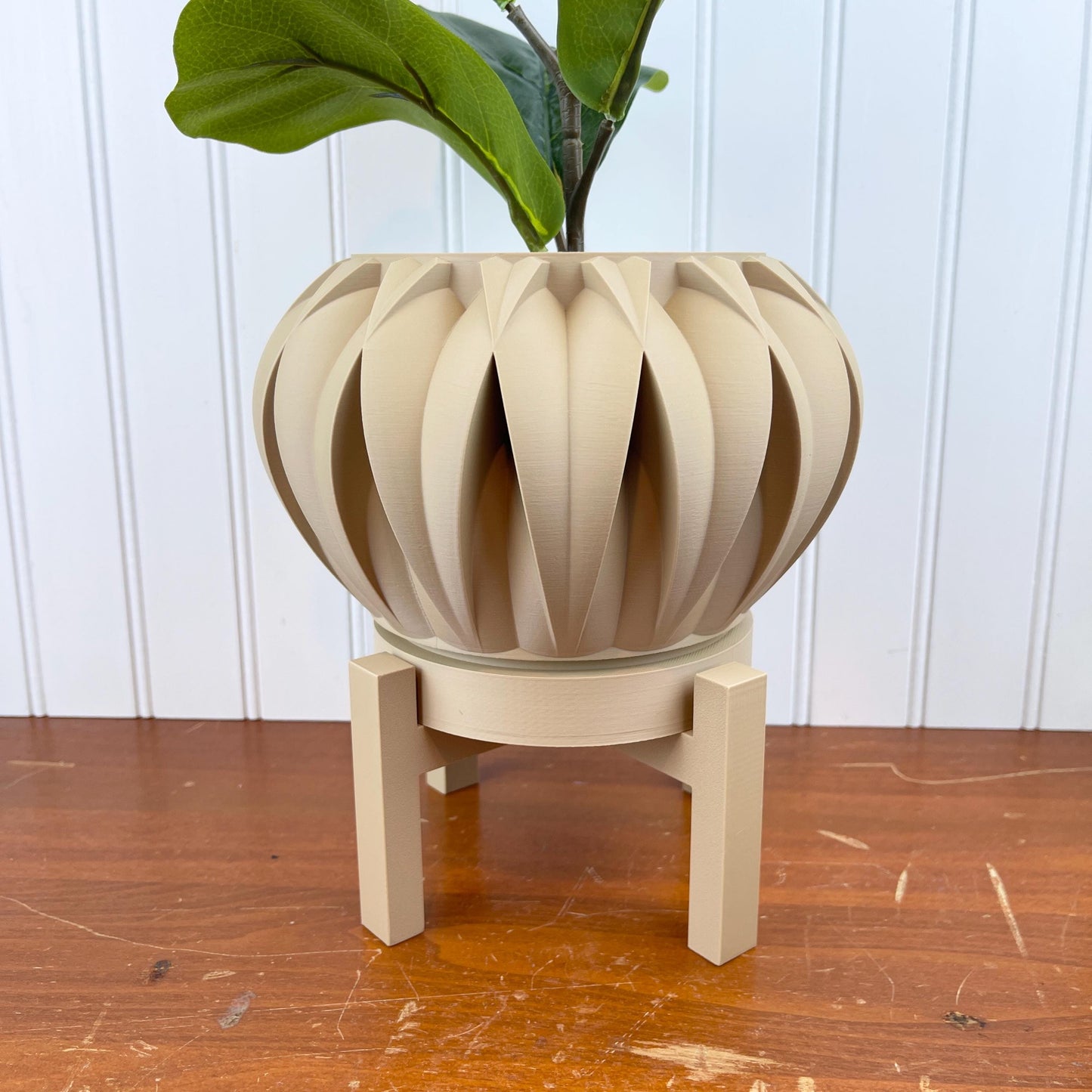 Unique Modern Indoor Flower Pot, Halden Planter Pot, Houseplants, Indoor Planter w/ Drainage Hole and Drip Tray, , Ecofriendly