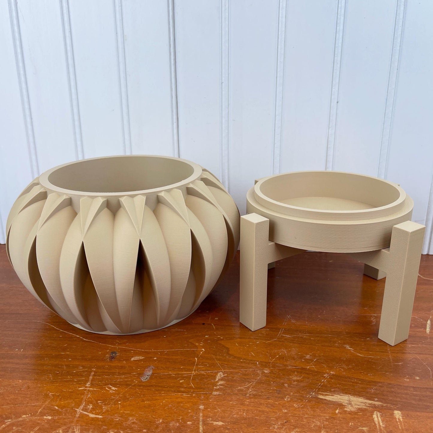 Unique Modern Indoor Flower Pot, Halden Planter Pot, Houseplants, Indoor Planter w/ Drainage Hole and Drip Tray, , Ecofriendly