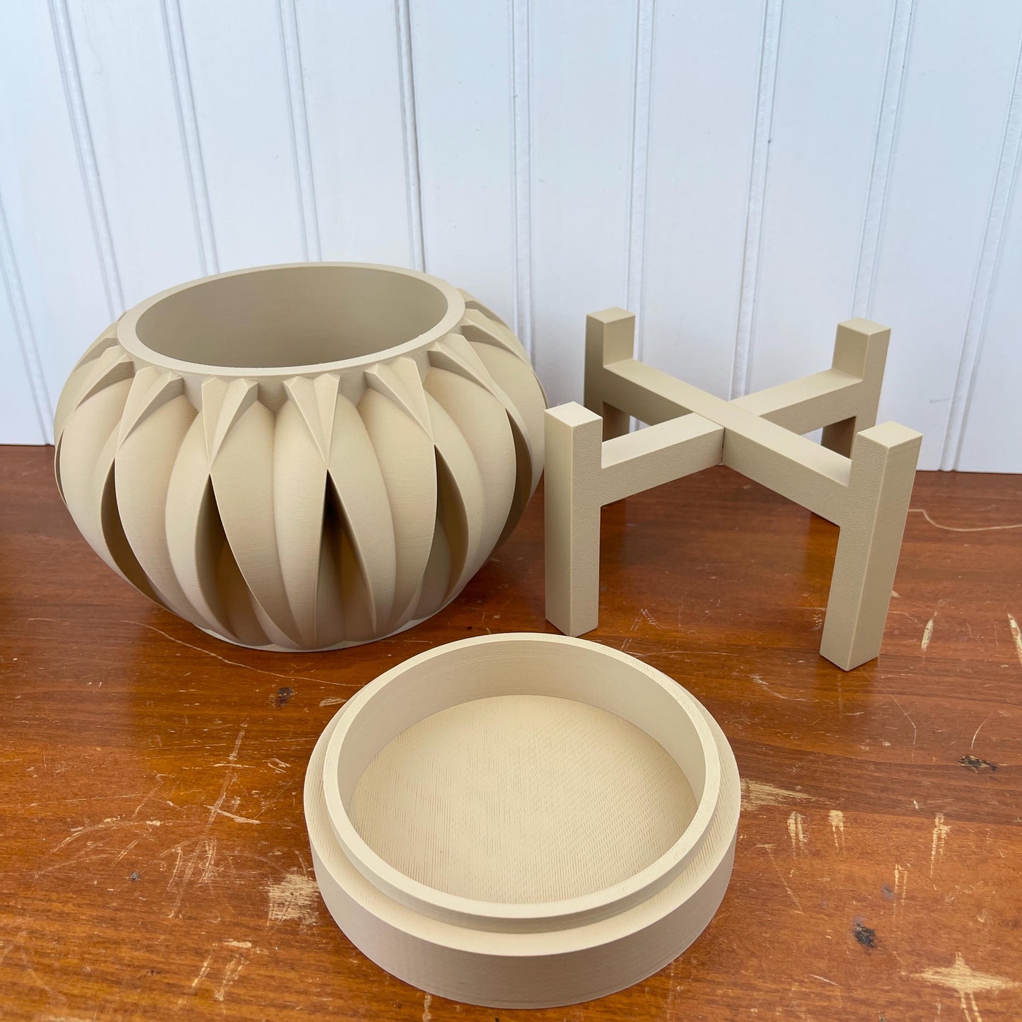 Unique Modern Indoor Flower Pot, Halden Planter Pot, Houseplants, Indoor Planter w/ Drainage Hole and Drip Tray, , Ecofriendly