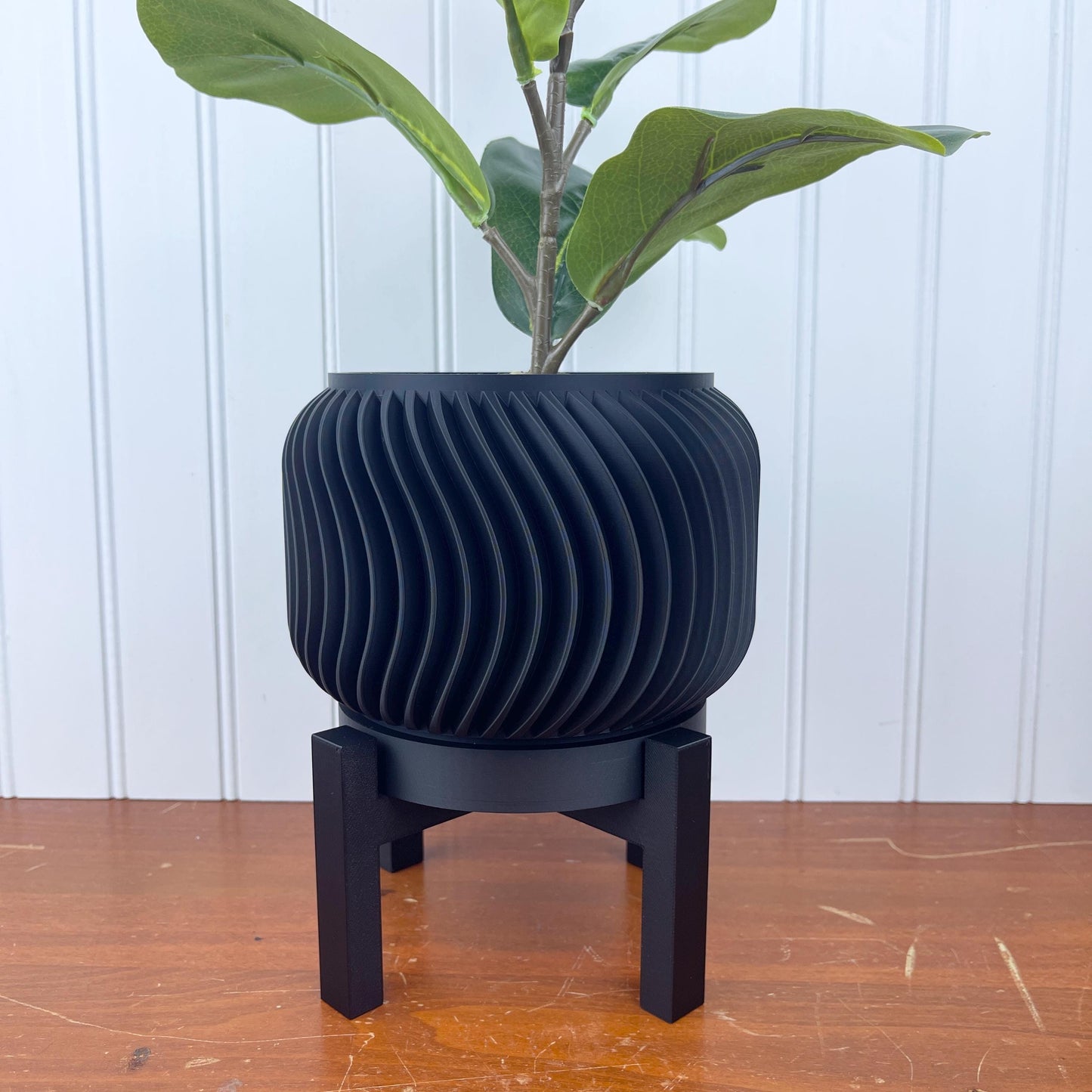 Unique Modern Indoor Flower Pot, Vilex Planter Pot,  Indoor Planter w/ Drainage Hole and Drip Tray, Houseplants, Ecofriendly