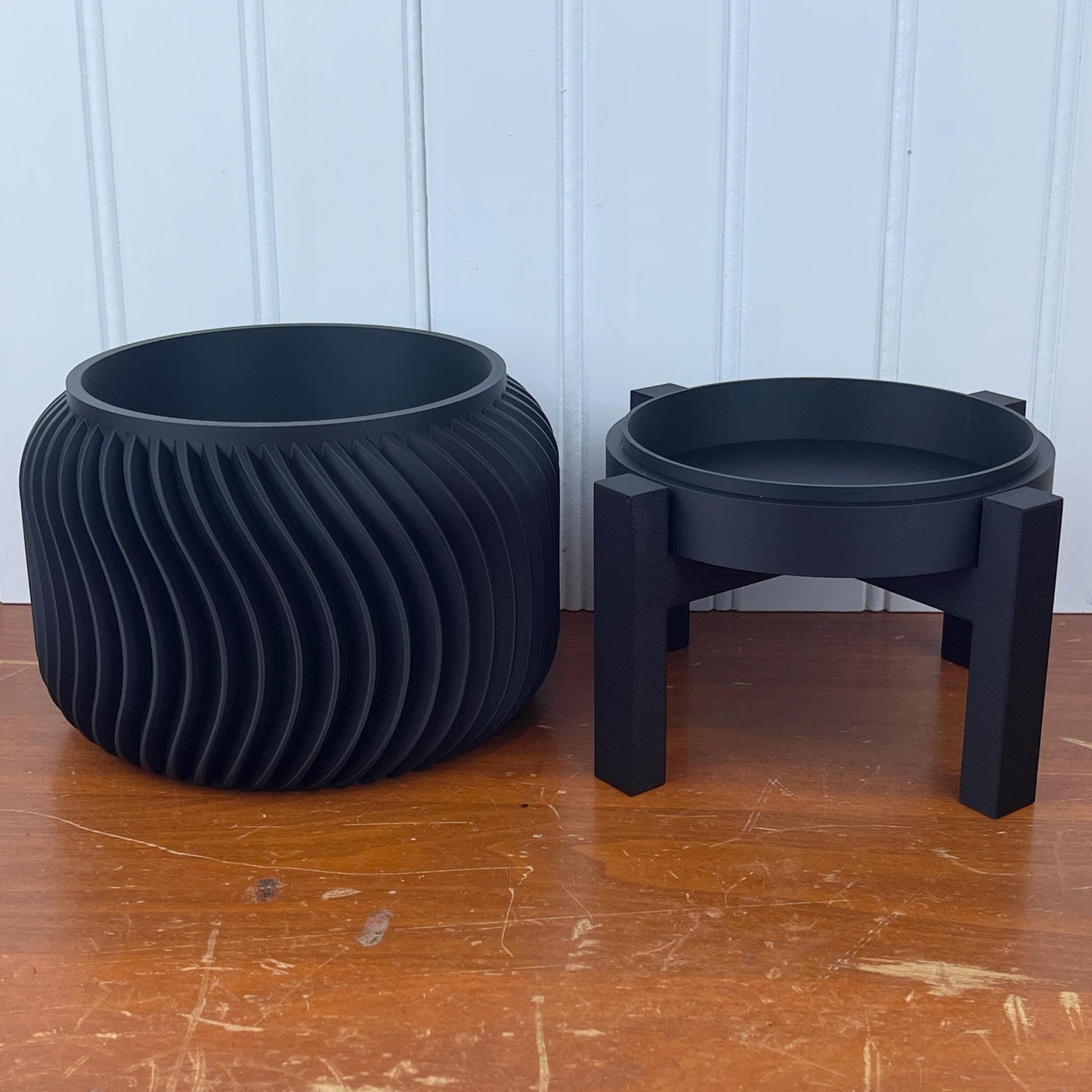 Unique Modern Indoor Flower Pot, Vilex Planter Pot,  Indoor Planter w/ Drainage Hole and Drip Tray, Houseplants, Ecofriendly