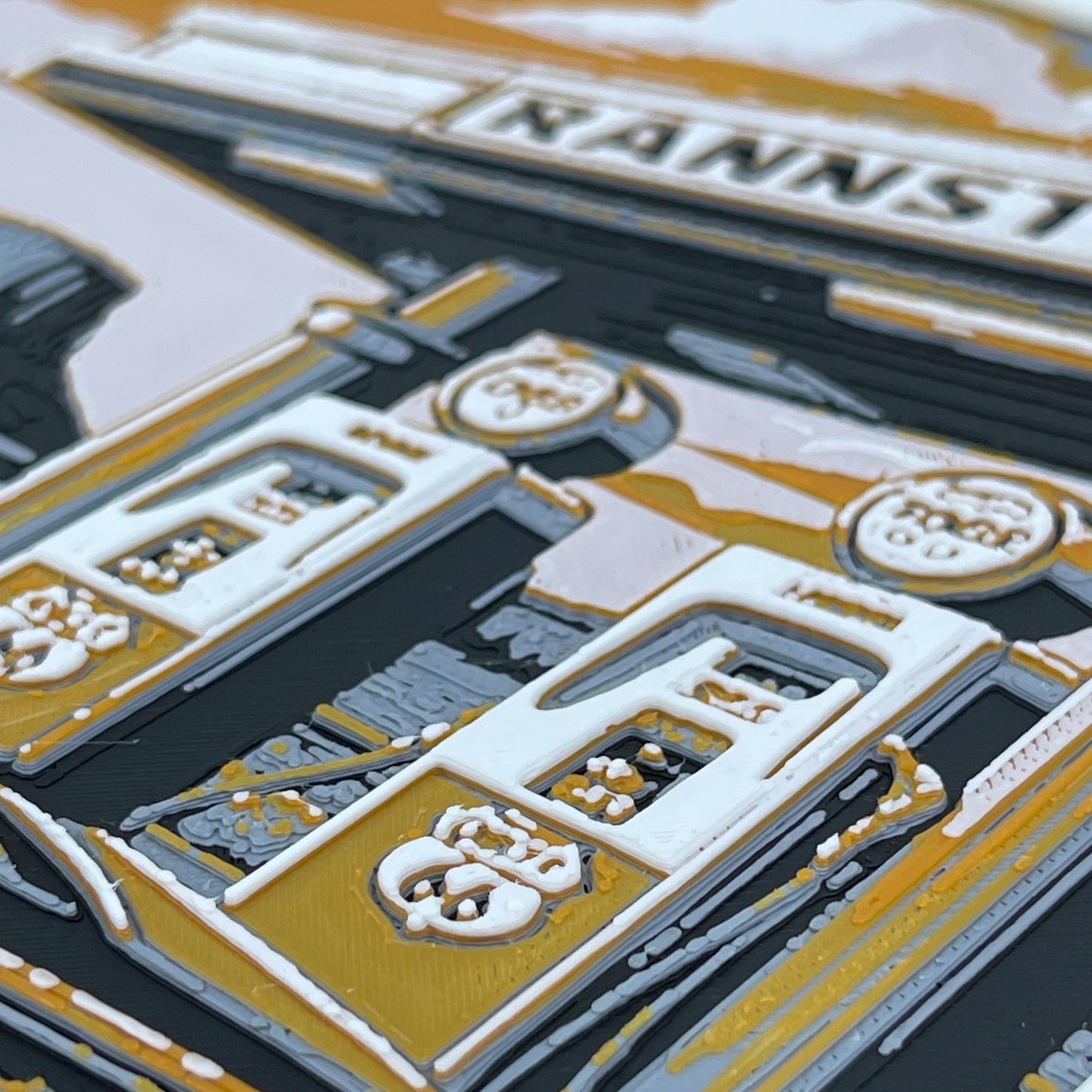Route 66 Dodge Wall Art,  Wall Art, Hueforge Art Print, Textured Art
