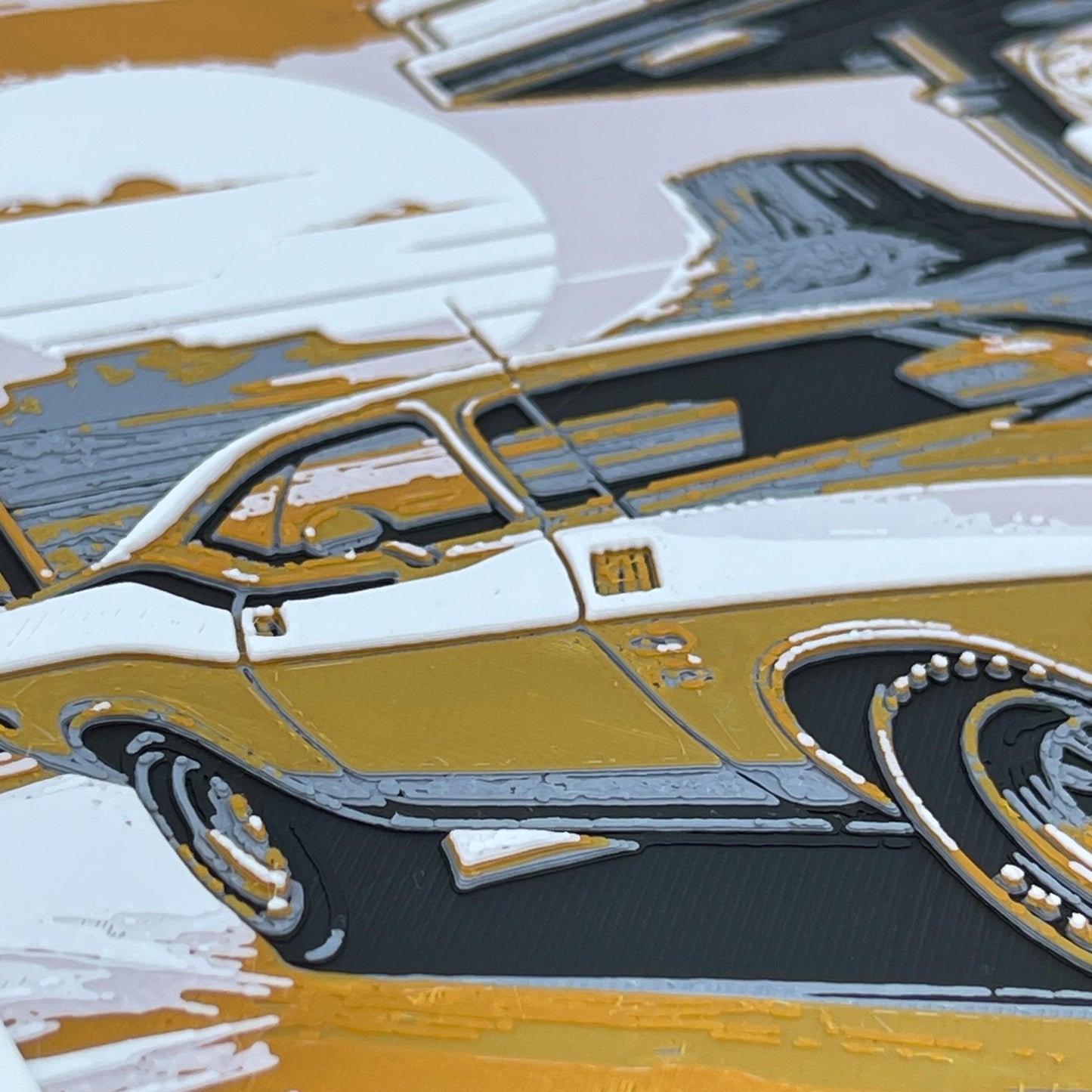Route 66 Dodge Wall Art,  Wall Art, Hueforge Art Print, Textured Art