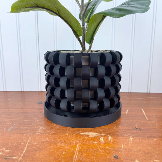 Orchid Planter Pot, The Sinol Orchid Planter Pot with Drainage Tray, Modern Unique