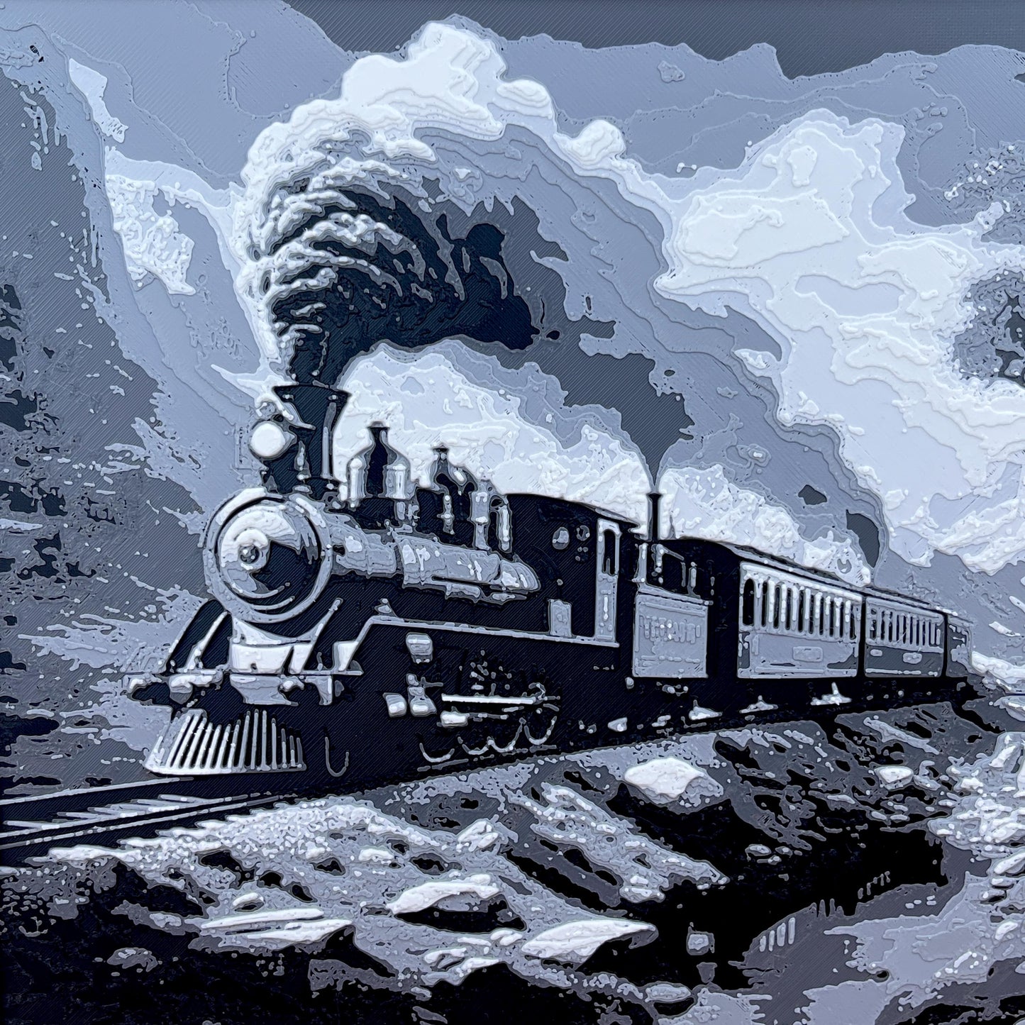 Train Wall Art,  Locomotive Art, Train Enthusiast, Choo Choo Train