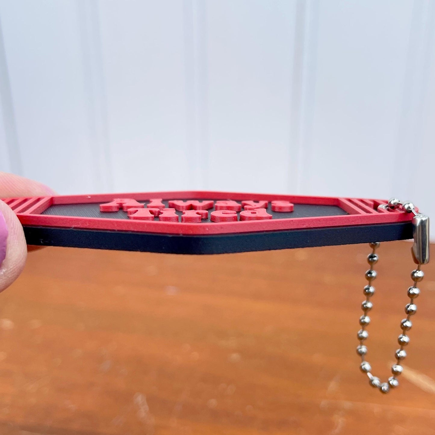 Retro Motel Keychain, Always Tired, Ballchain Keychain