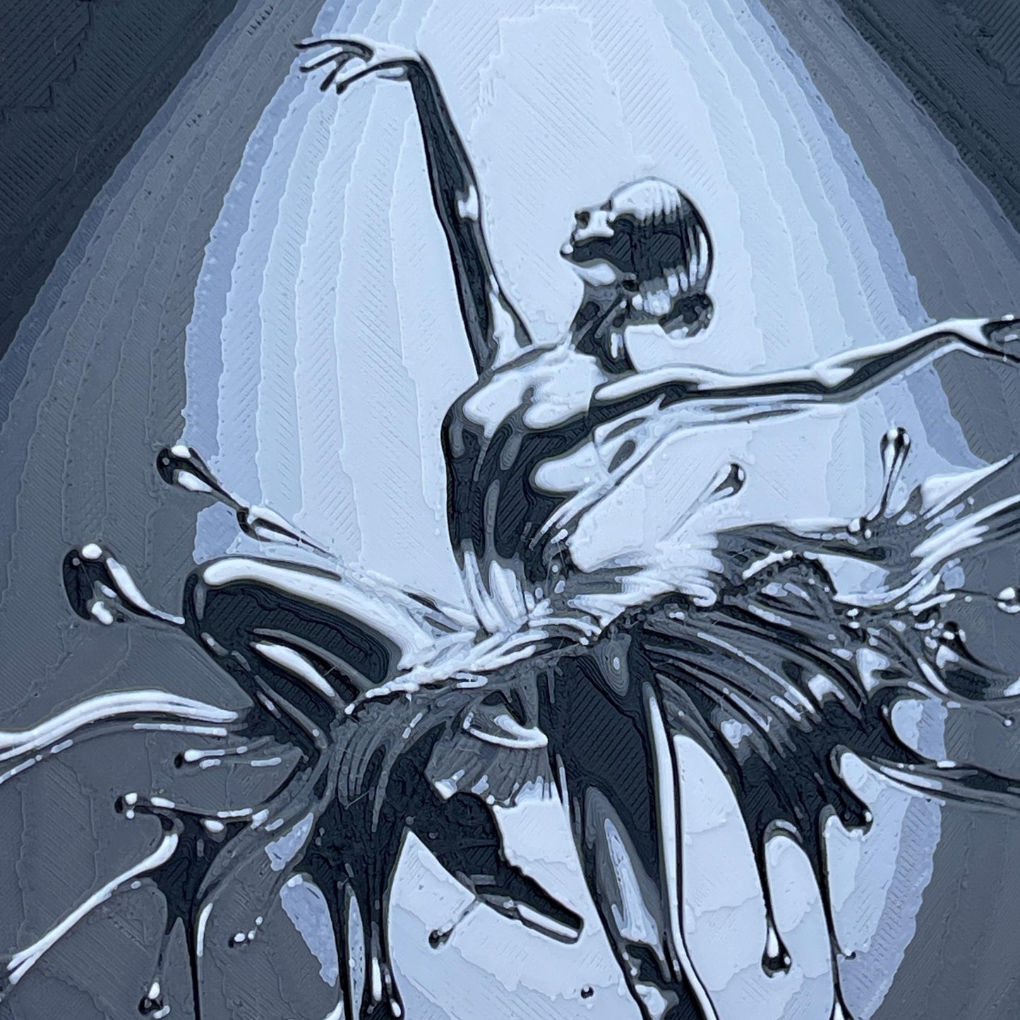 Prima Ballerina Wall Art,  Art, Ballerina Art, Water Splash, Hueforge