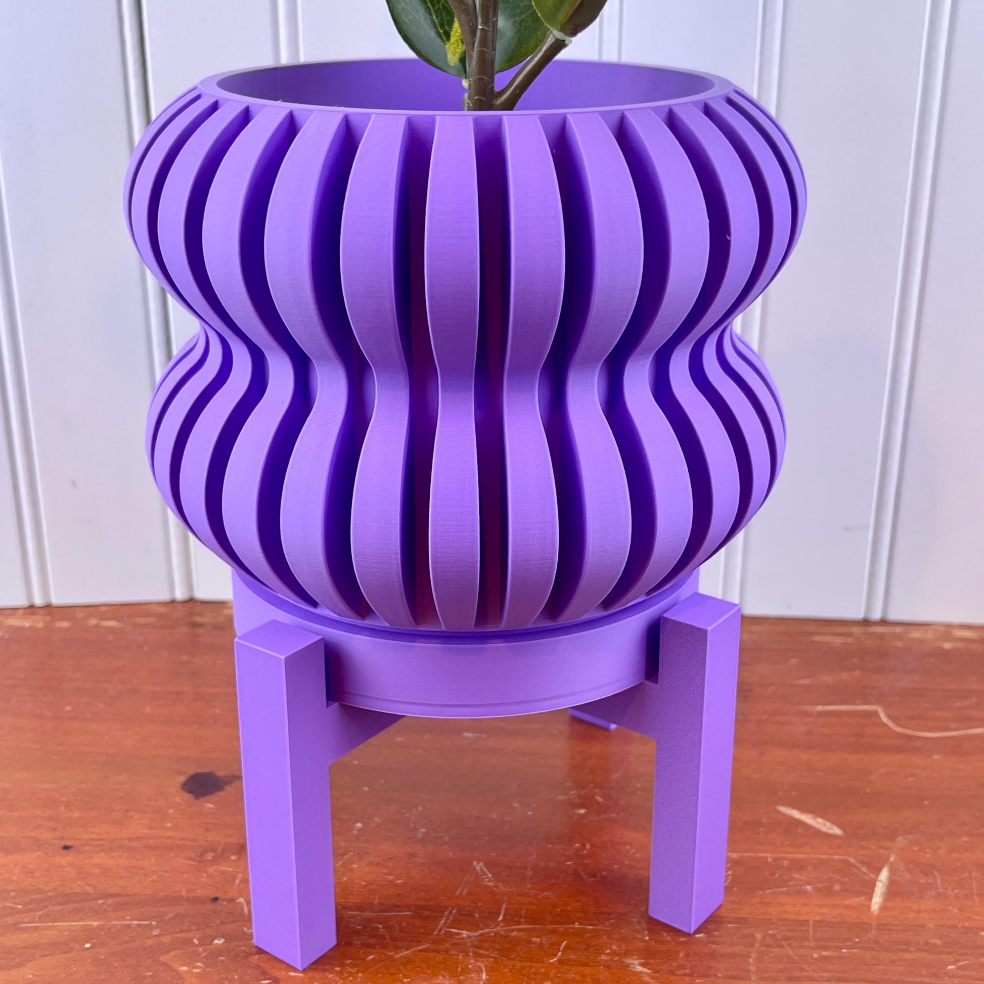 indoor planter with stand and drainage Indoor Planter Pot, The Daso Planter Pot with Drainage Tray & Stand, H – Print Haus 3D
