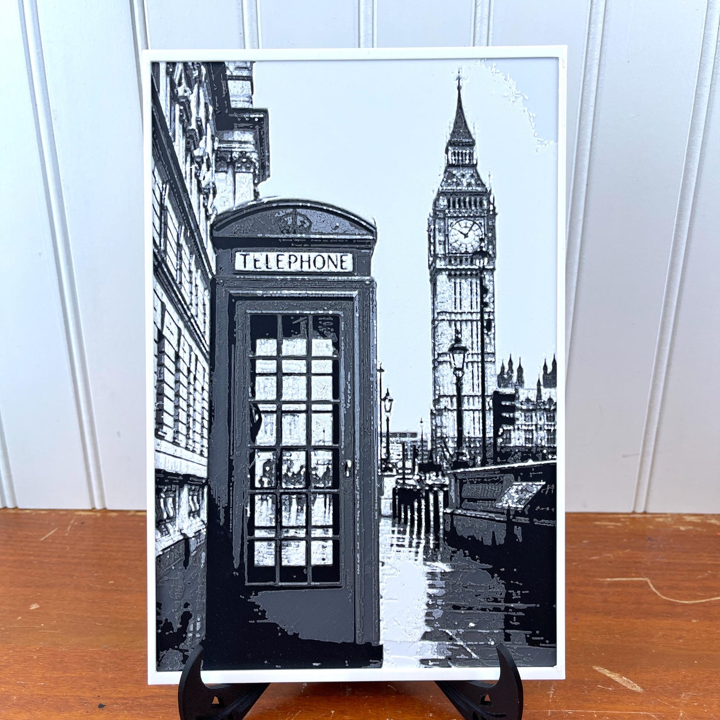 London Wall Art,  Wall Art, Telephone Booth, Big Ben, City Scape Art