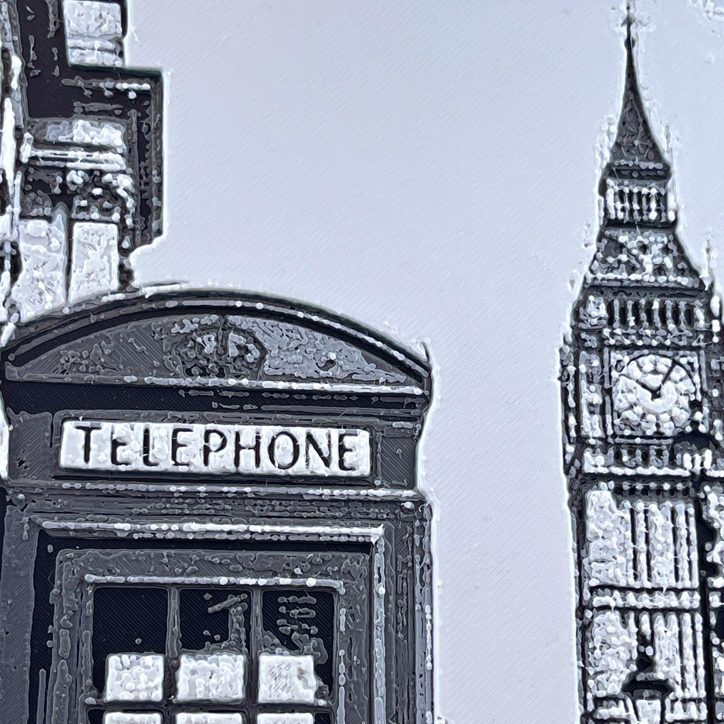 London Wall Art,  Wall Art, Telephone Booth, Big Ben, City Scape Art