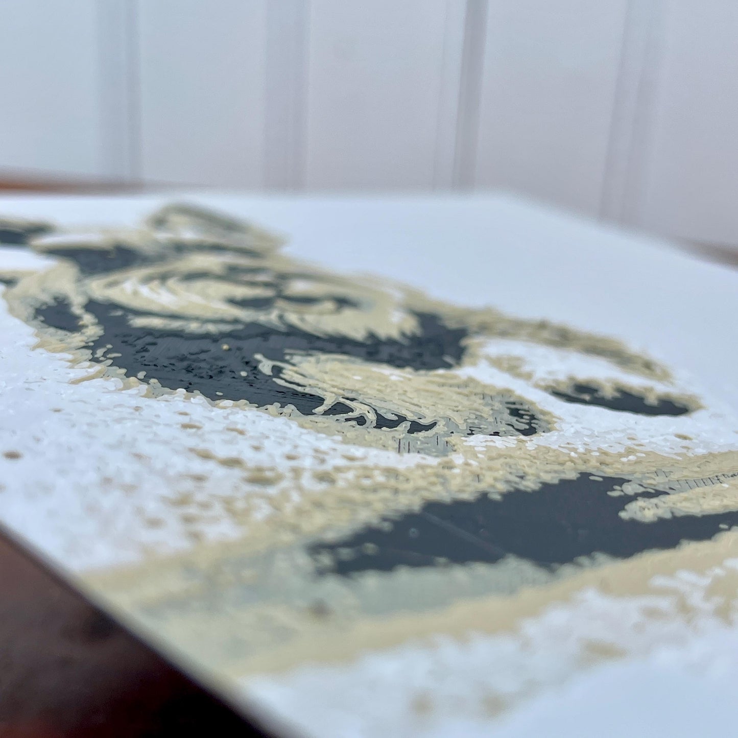 Schnauzer with Red Ball Wall Art,  Art, Dog Wall Art, Hueforge