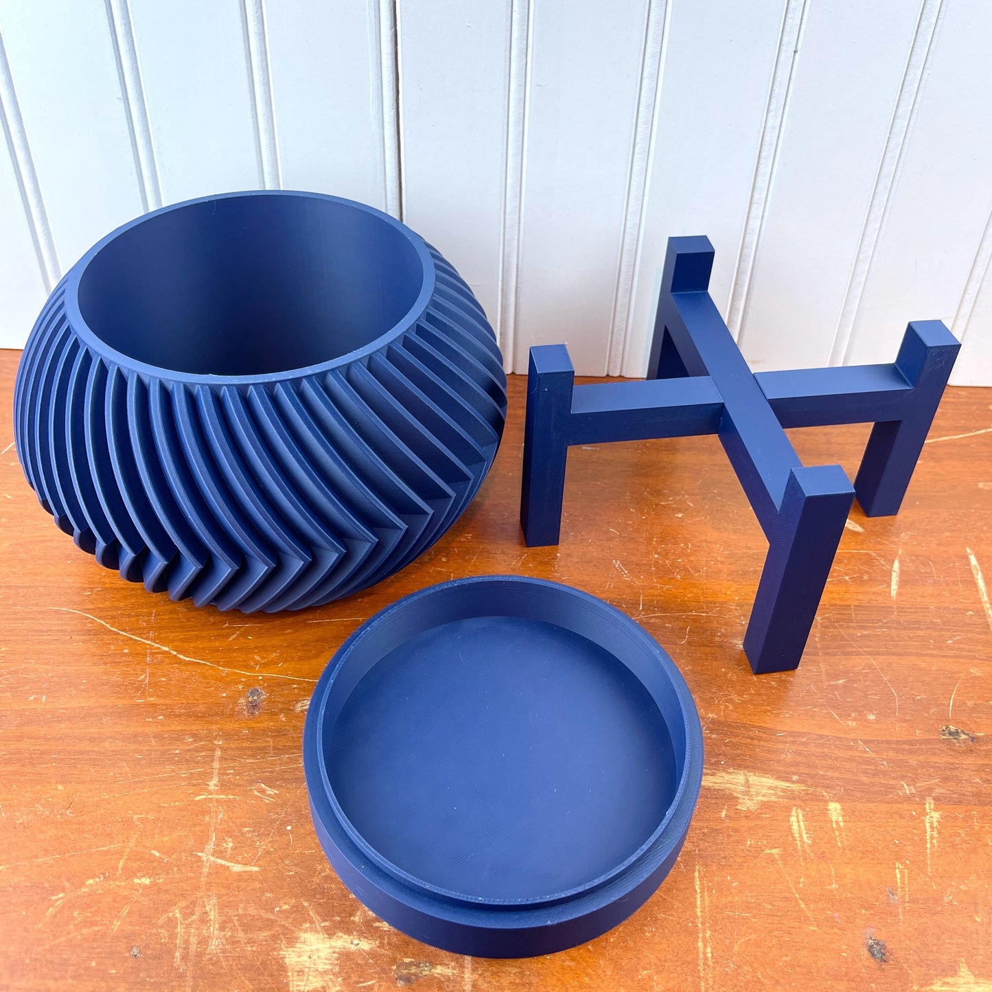 Indoor Flower Pot, Soko Planter Pot w/ Drainage Hole and Drip Tray, Houseplants, Ecofriendly