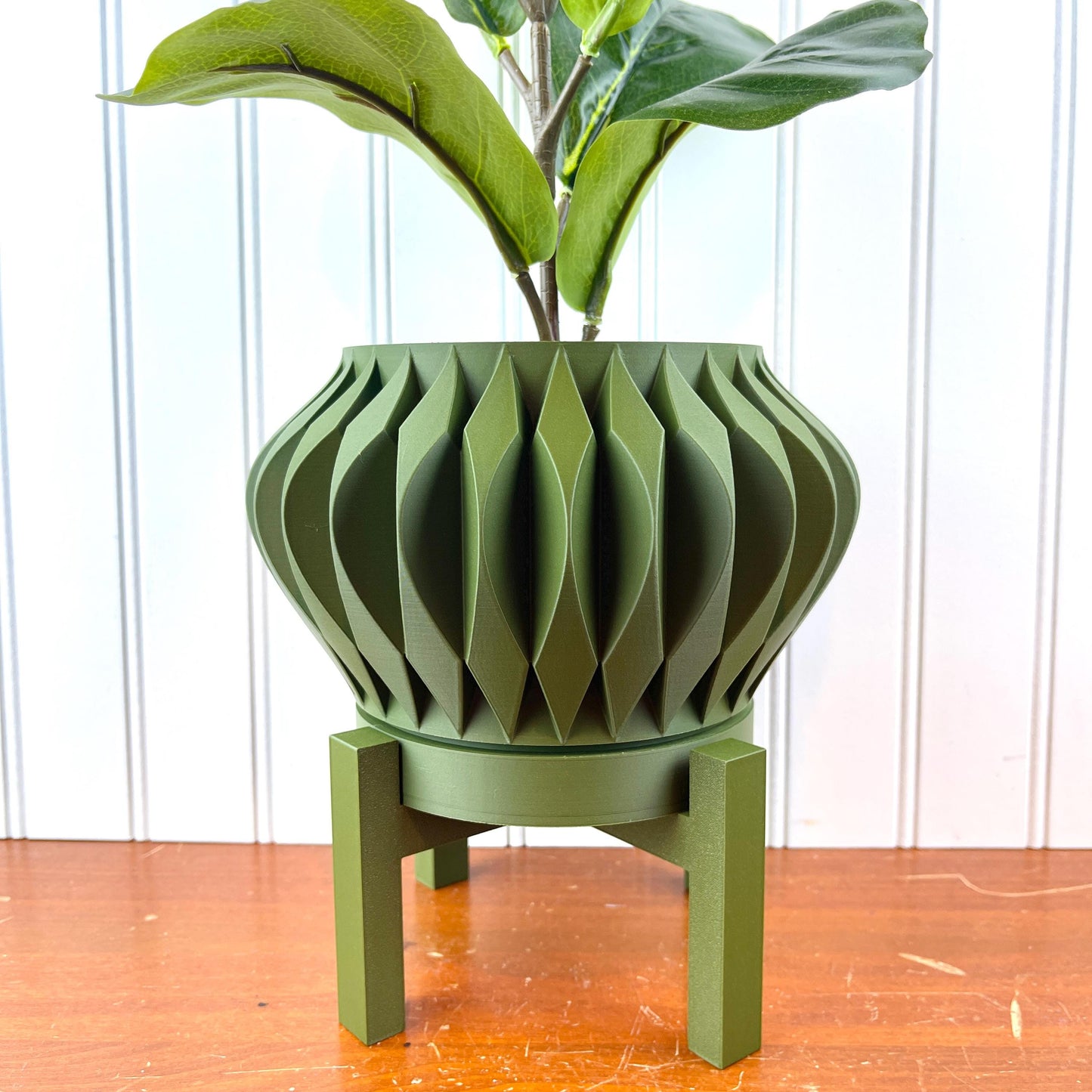 Indoor Flower Pot, Sevi Planter Pot w/ Drainage Hole and Drip Tray, Houseplants, Ecofriendly