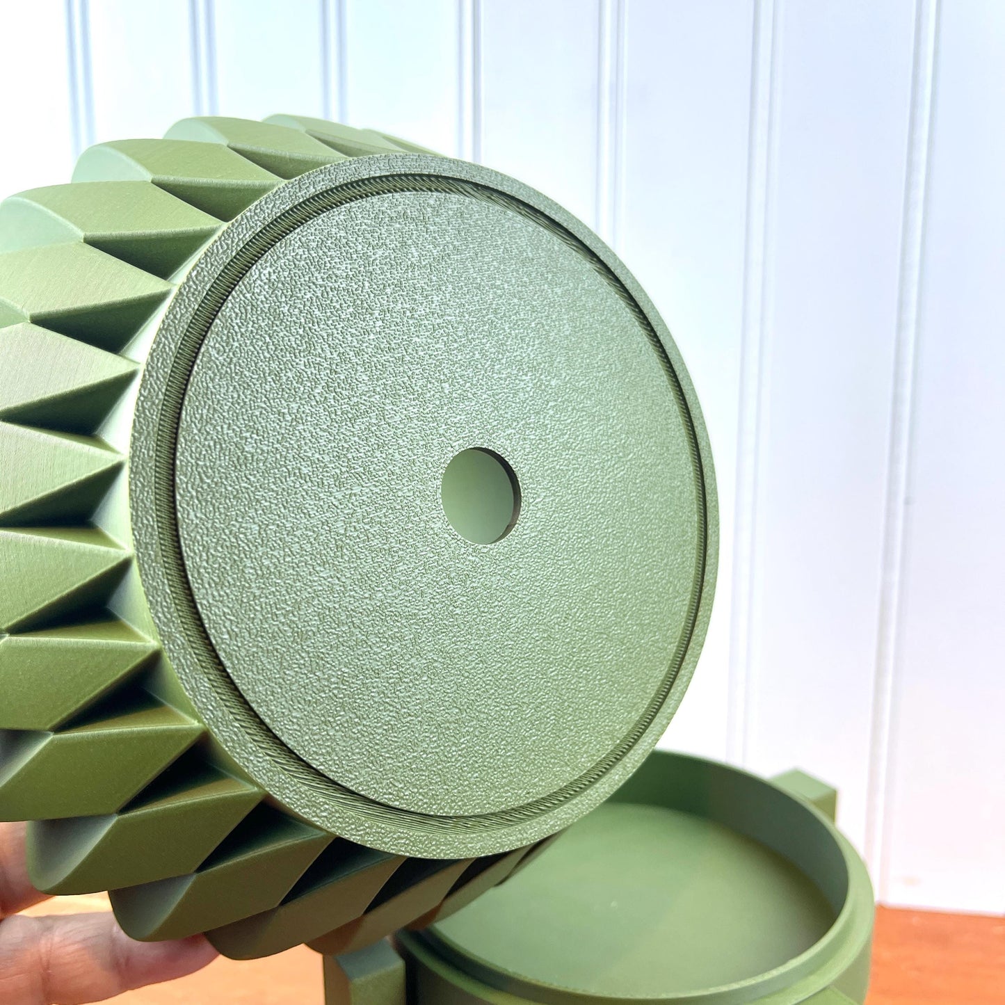 Indoor Flower Pot, Sevi Planter Pot w/ Drainage Hole and Drip Tray, Houseplants, Ecofriendly