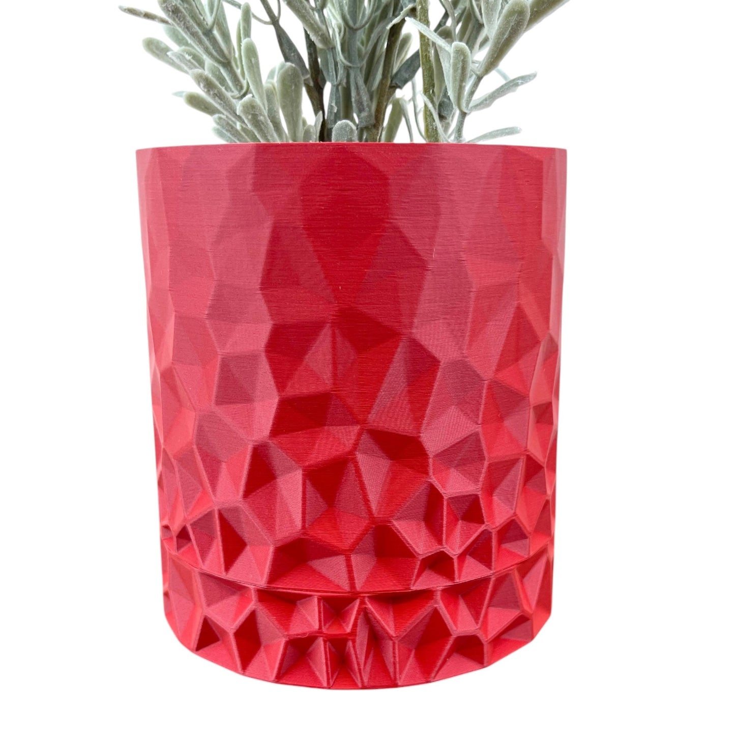 Voronoi Planter with Screw on Drip Tray, Indoor Flower Pot