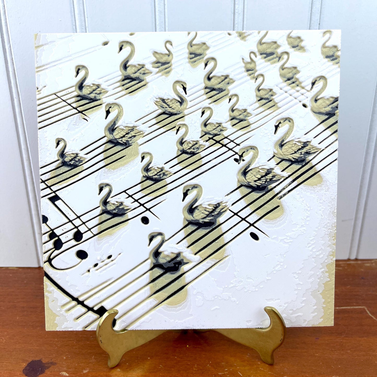 Music Swans Wall Art,  Music Swan Art, Swan Symphony, Music Room