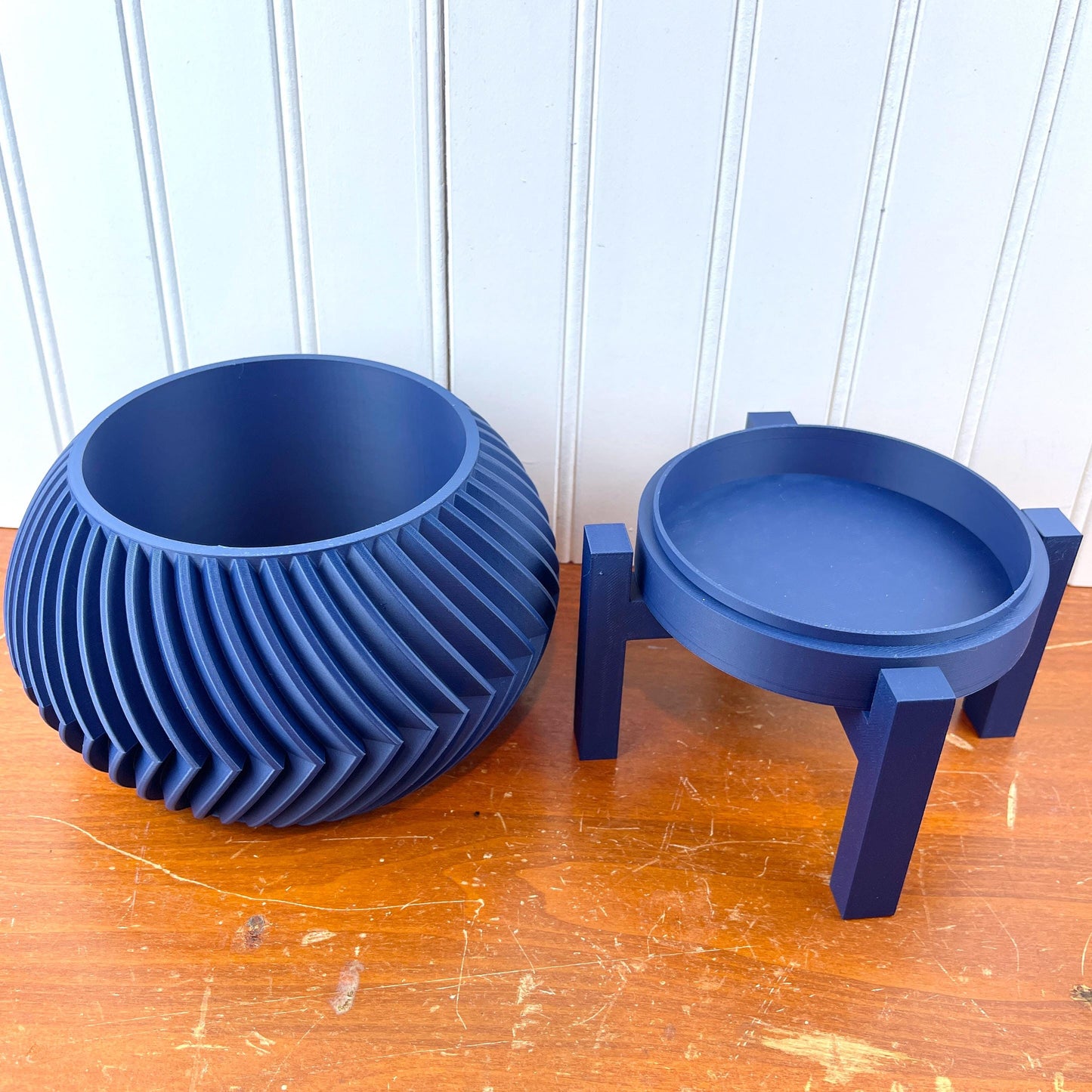 Indoor Flower Pot, Soko Planter Pot w/ Drainage Hole and Drip Tray, Houseplants, Ecofriendly