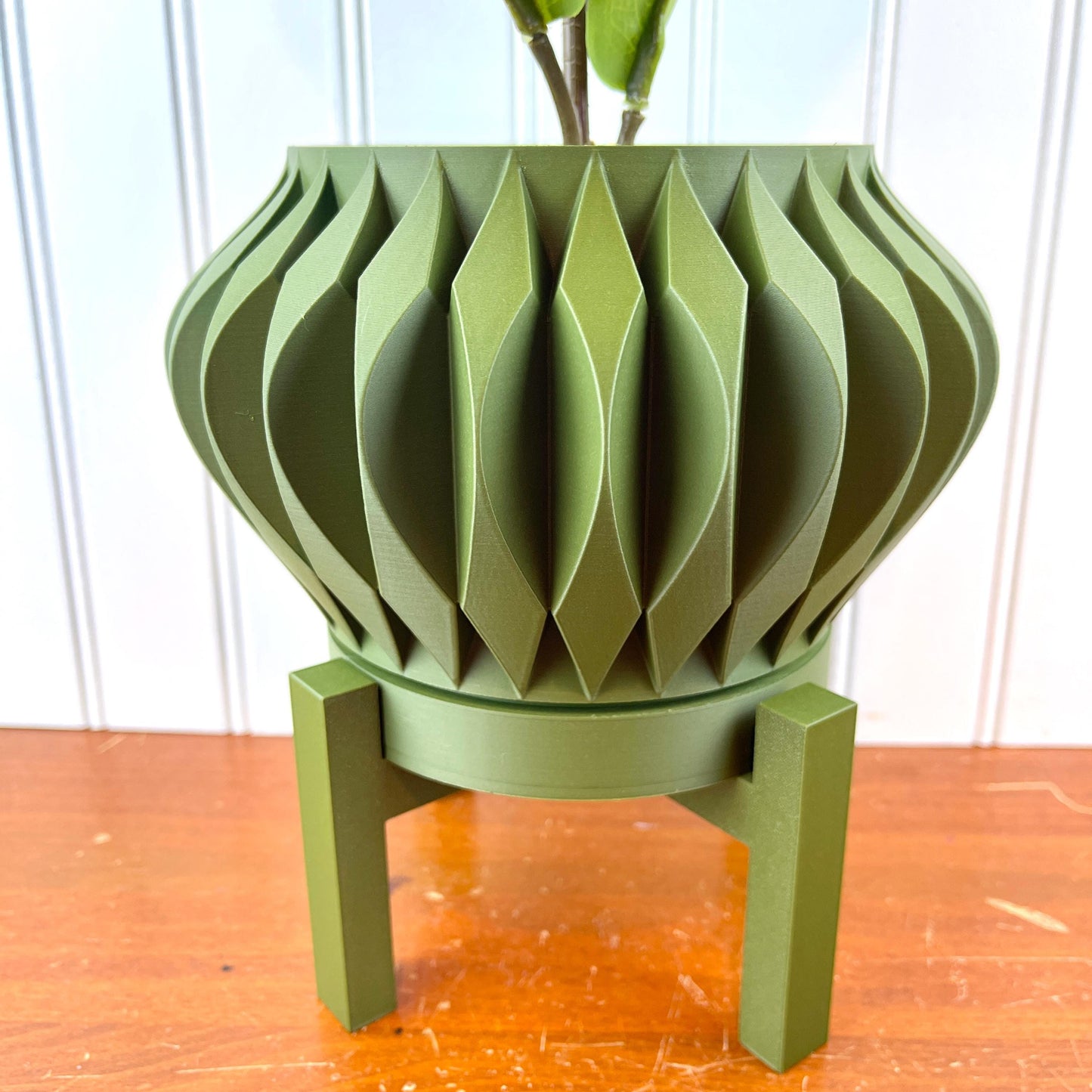 Indoor Flower Pot, Sevi Planter Pot w/ Drainage Hole and Drip Tray, Houseplants, Ecofriendly