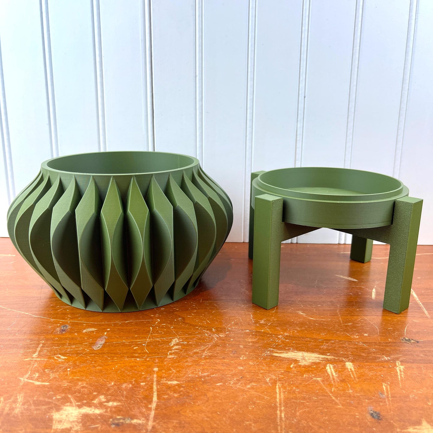 Indoor Flower Pot, Sevi Planter Pot w/ Drainage Hole and Drip Tray, Houseplants, Ecofriendly